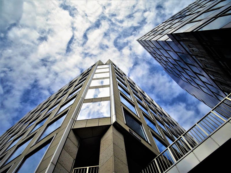 Modern glass tower